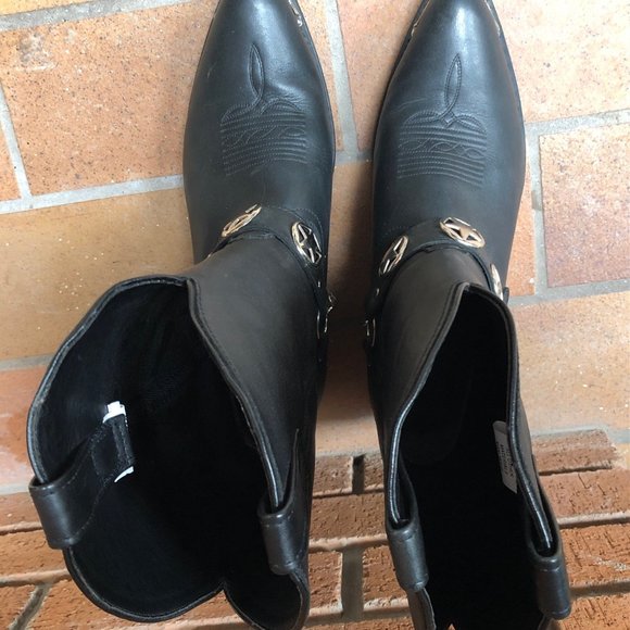 Masterson Men's Cowboy Boots RB919 Size 11D Black Western Leather - Picture 6 of 7